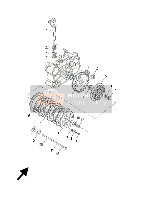 Yamaha TZR50 2006 Clutch for a 2006 Yamaha TZR50